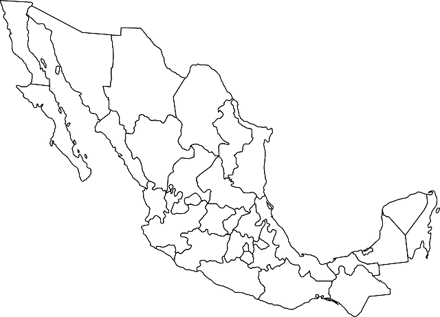 メキシコの地図