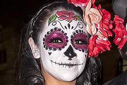 メキシコ流死者の日のスカルメイク