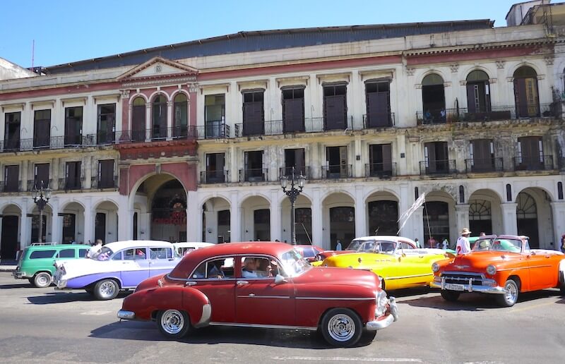 キューバのハバナの街並み